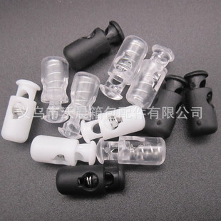 现货供应3孔猫眼扣 可穿织带方形扁弹簧扣 调节绳扣 ABS弹簧扣详情4