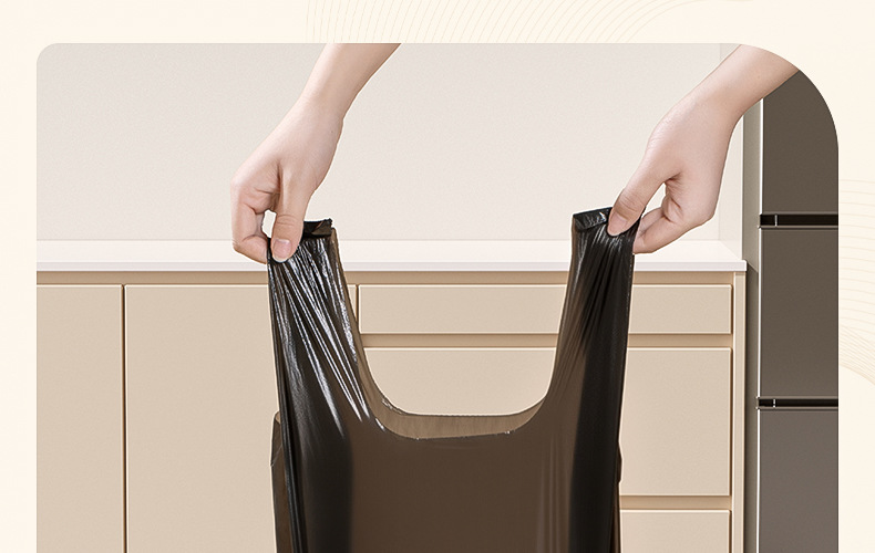 家用垃圾袋手提式垃圾袋厨房加厚不易破垃圾袋黑色大容量垃圾袋详情14