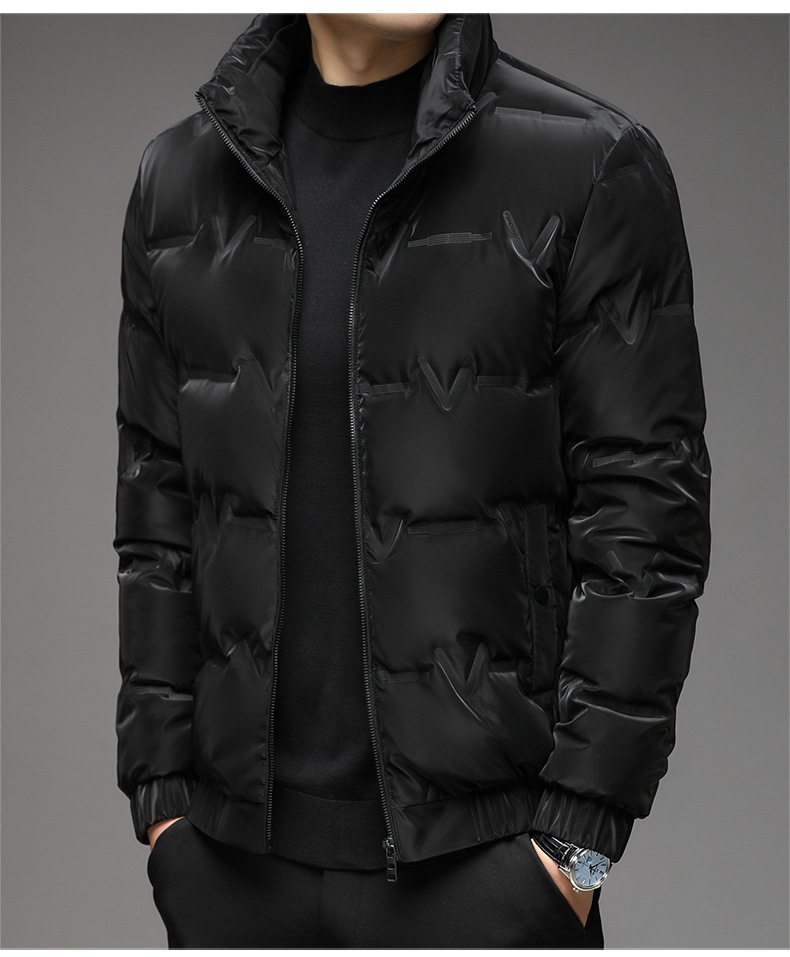 羽绒服男士外套短款立领修身白鸭绒潮流轻薄帅气冬季新款外套男士详情11