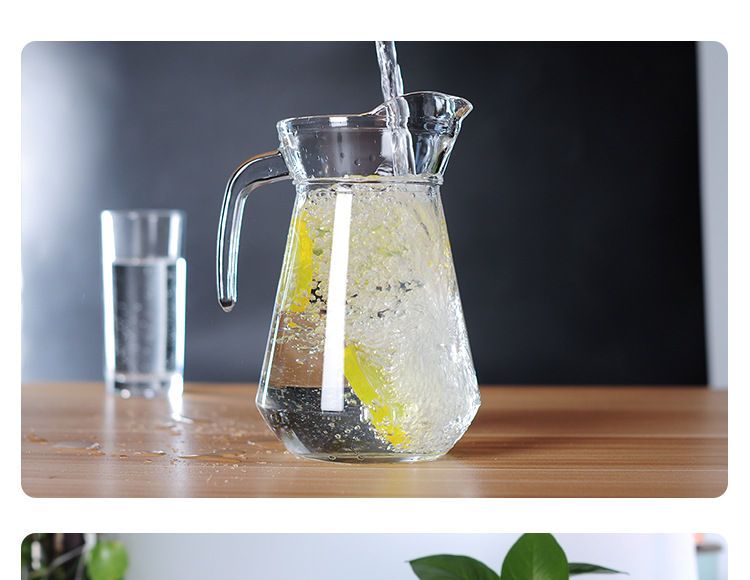 Free shipping, factory direct sales, glass-patterned transparent cold water kettle, octagonal kettle, vertical patterned cold water kettle, large capacity wholesale pic 6