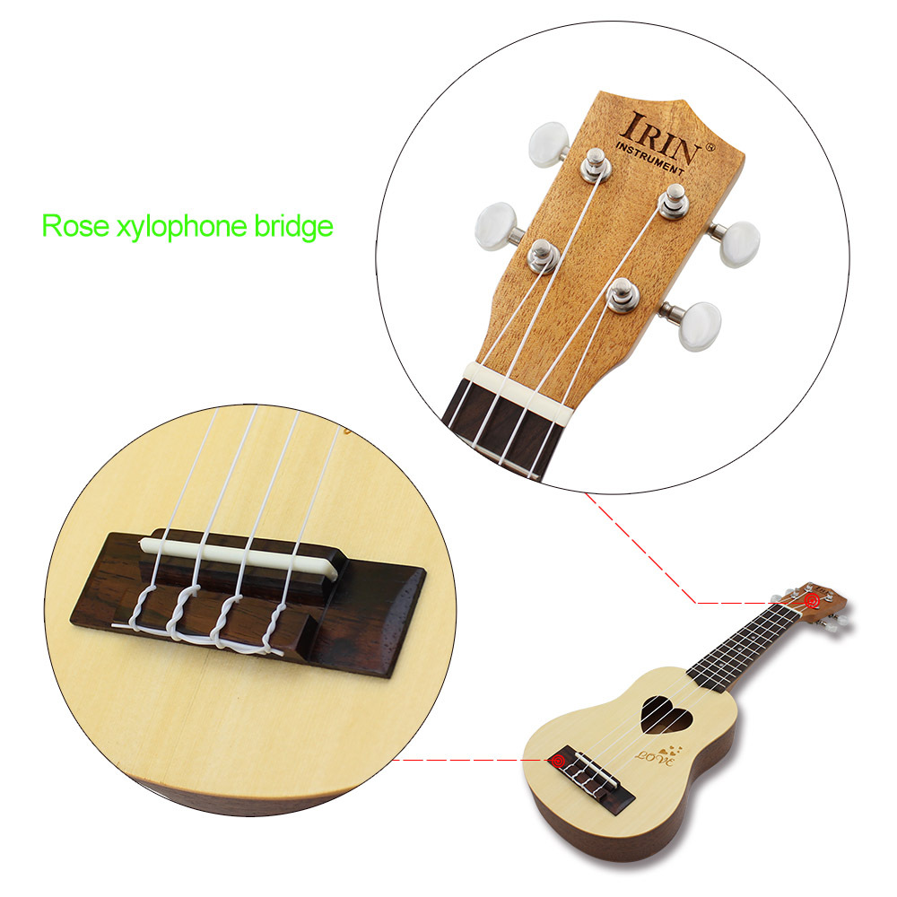 Оптовой IRIN17 ykulele heart в форме сердца укулеле, пара ukulele, дебютная четырехструнная гитара pic 5