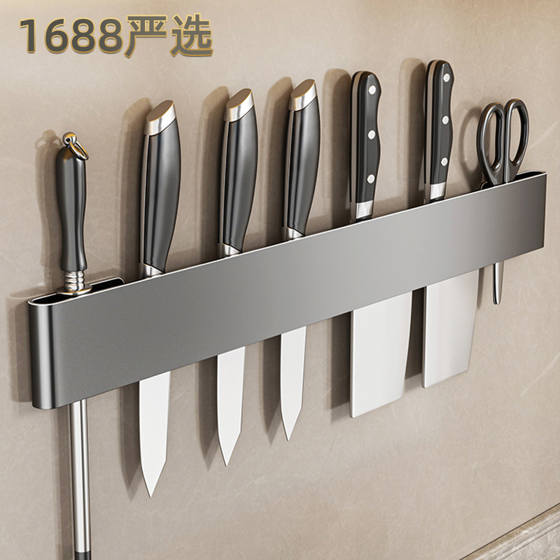 Kitchen non-drilling seasoning rack, knife countertop, multi-functional kitchenware and multi-layer household storage rack pic 4