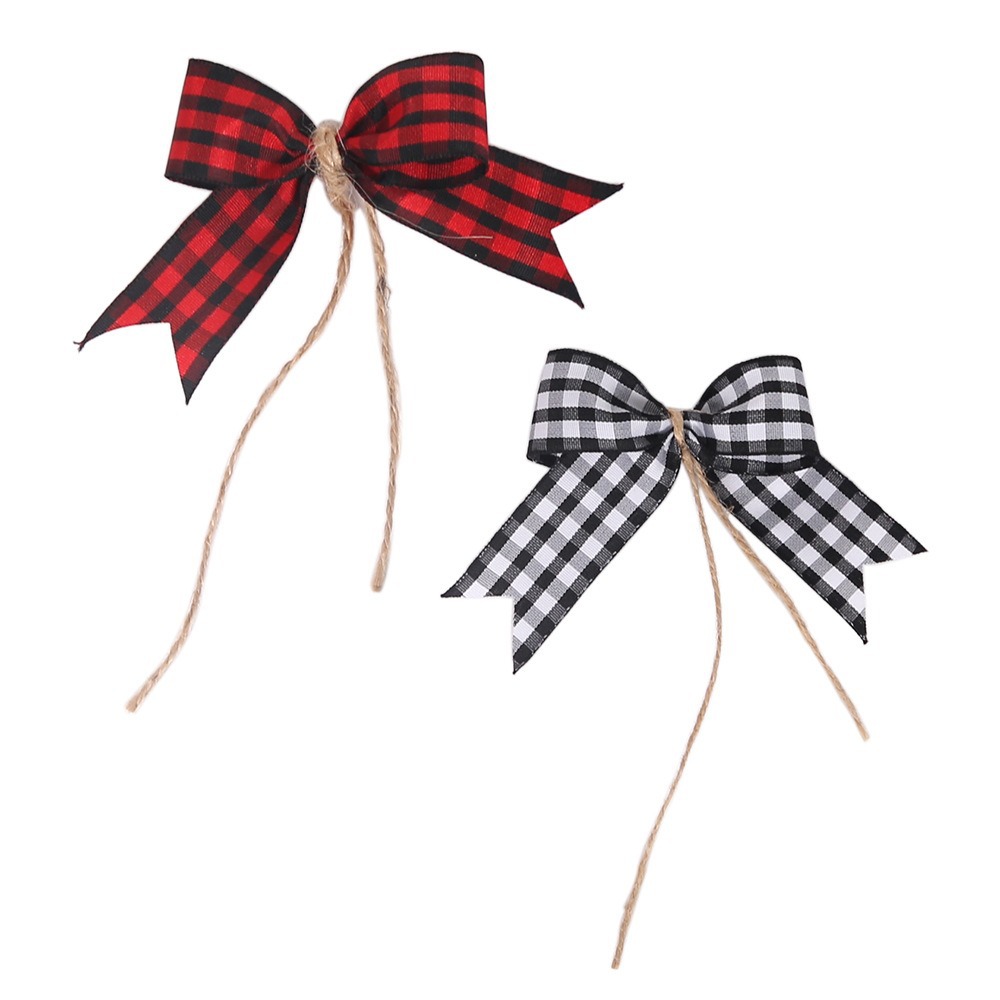 圣诞蝴蝶结闪粉丝带圣诞节装饰品布置金葱粉多色蝴蝶结圣诞树挂件详情6