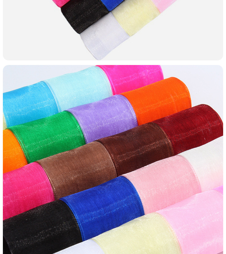 Dingxin Ribbon Wholesale, DIY handmade headwear, bow, snow gauze ribbon, wedding cake, gift packaging, transparent ribbons pic 19