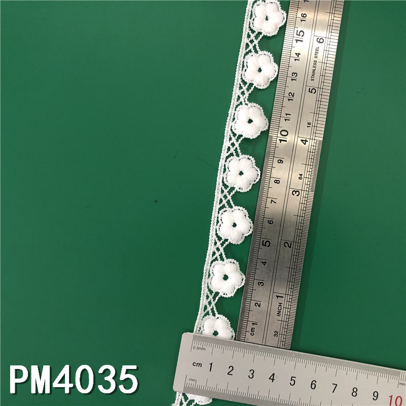 New Lolita embroidery water-soluble lace, milk silk single-sided small flower wave lace, lace with barcode pic 17