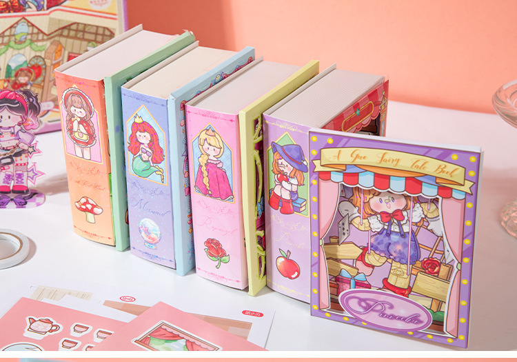 语闲阿果DIY童话书套盒 可爱创意免裁剪儿童益智送人立体手工礼物详情11