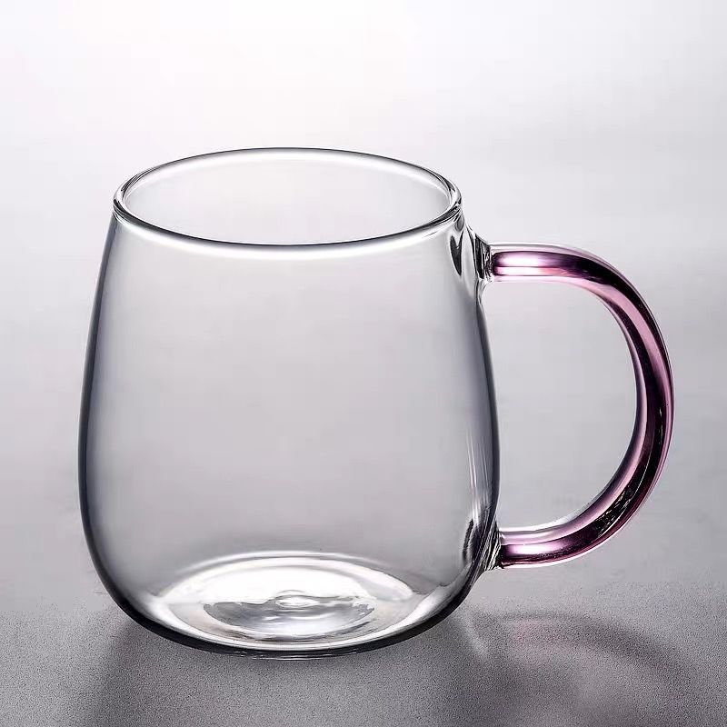 单层玻璃彩把杯 泡茶杯套装高硼硅玻璃喝水杯啤酒果汁玻璃杯详情4