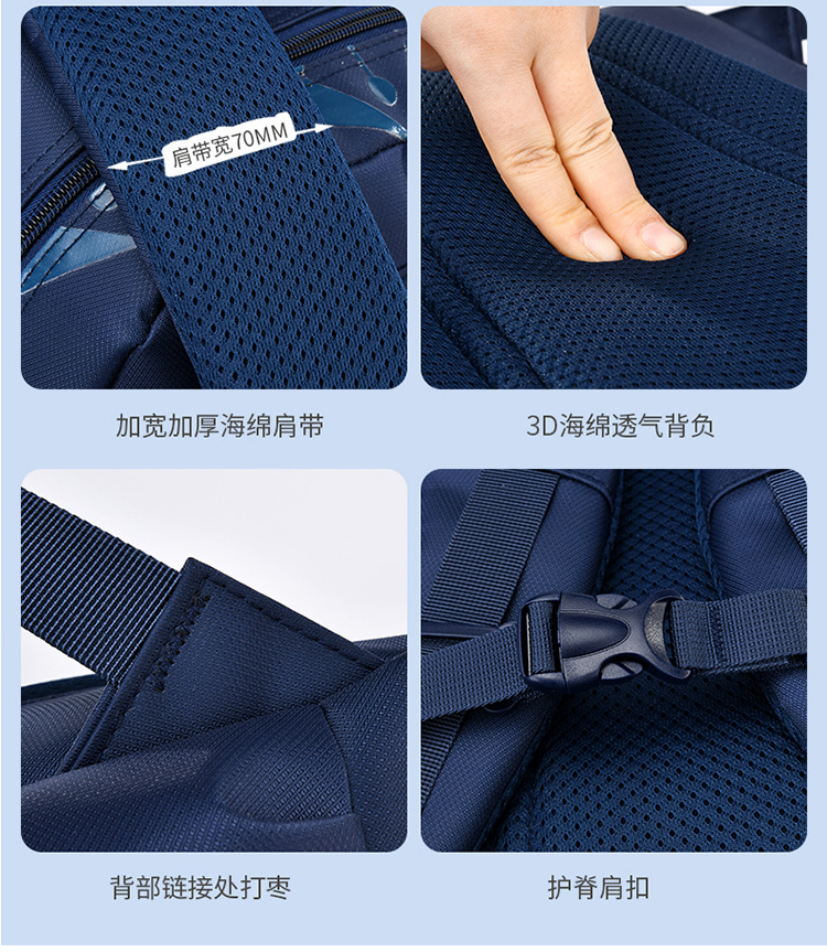 Nueva escuela primaria mochila escolar versión coreana casual bolsa de niños 1-3-6 grado lateral refrigerador tipo mochila de hombro de estudiante pic 7