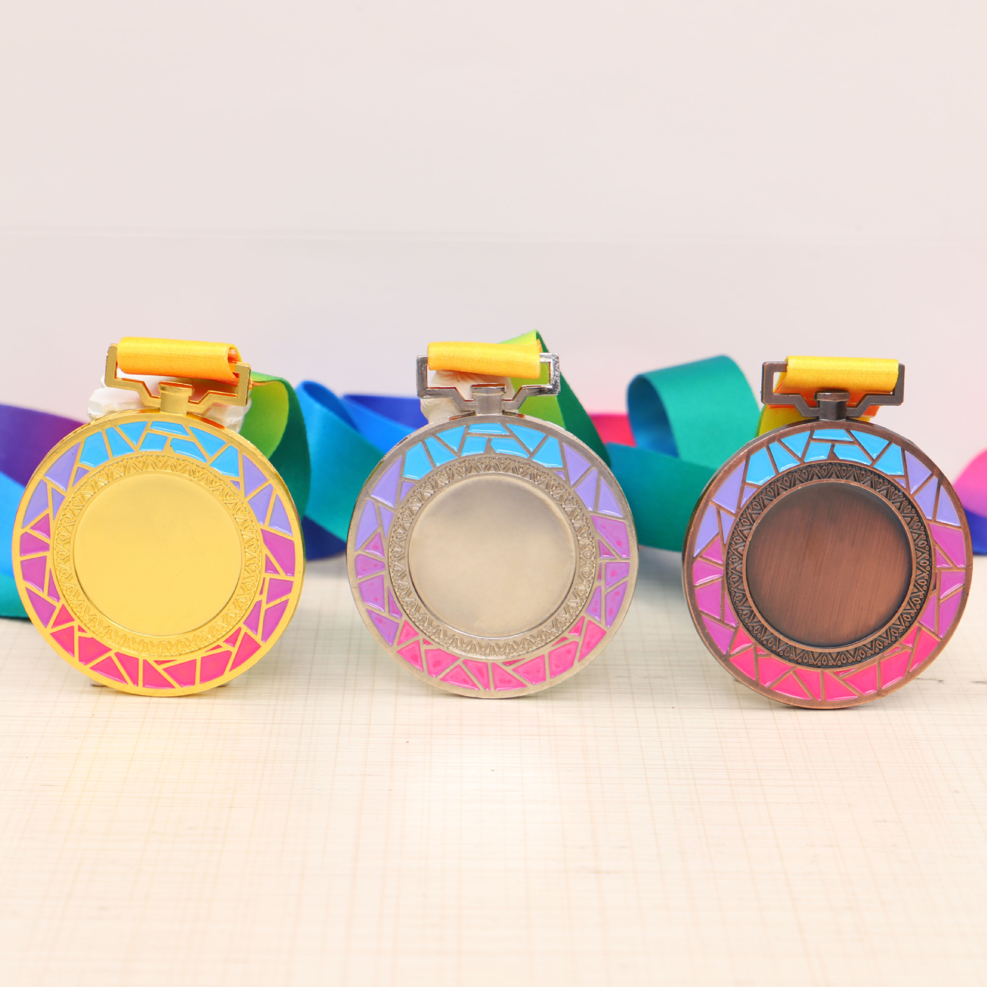 Ready-made universal metal MEDALS, marathon race wheat ear MEDALS, customized school sports meeting competition, kindergarten pic 22