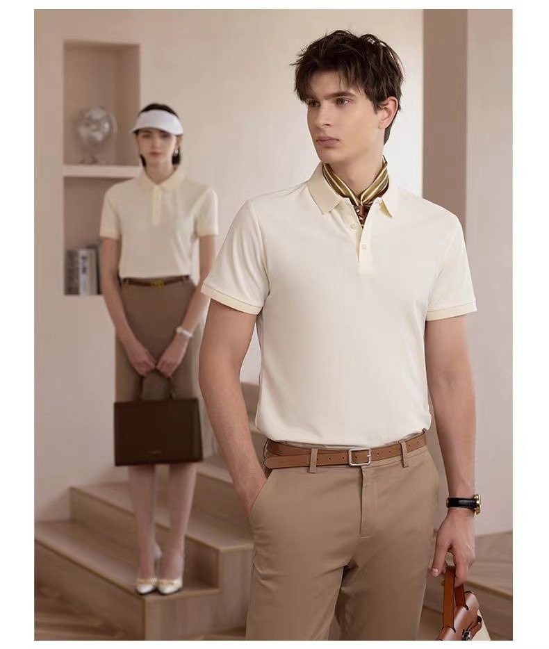 Solid-color POLO shirts, custom-printed work clothes, lapel short-sleeved T-shirts, group uniforms, work clothes, company uniforms, embroidery pic 25