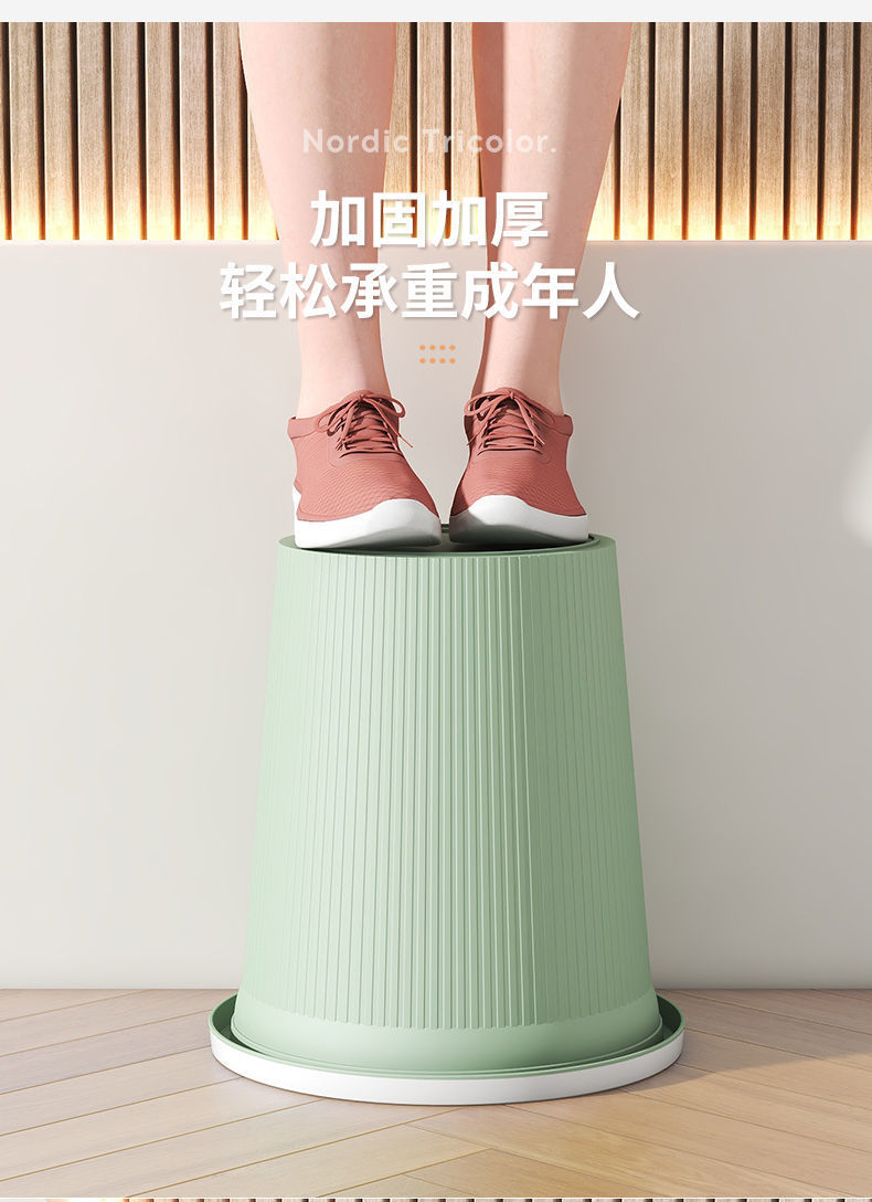 家用垃圾桶客厅卫生间厨房卧室大号高颜值无盖纸篓学生宿舍大容量详情6