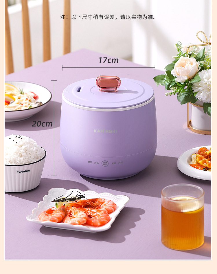 Multi-functional low-power rice cooker for home dormitories, smart mini rice cooker for steaming rice, cooking porridge and making soup, 1-2 people pic 21