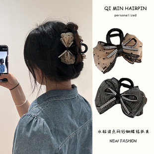 彩色系大号毛绒矩形抓夹女后脑勺盘发夹子温柔气质鲨鱼夹发卡头饰详情22