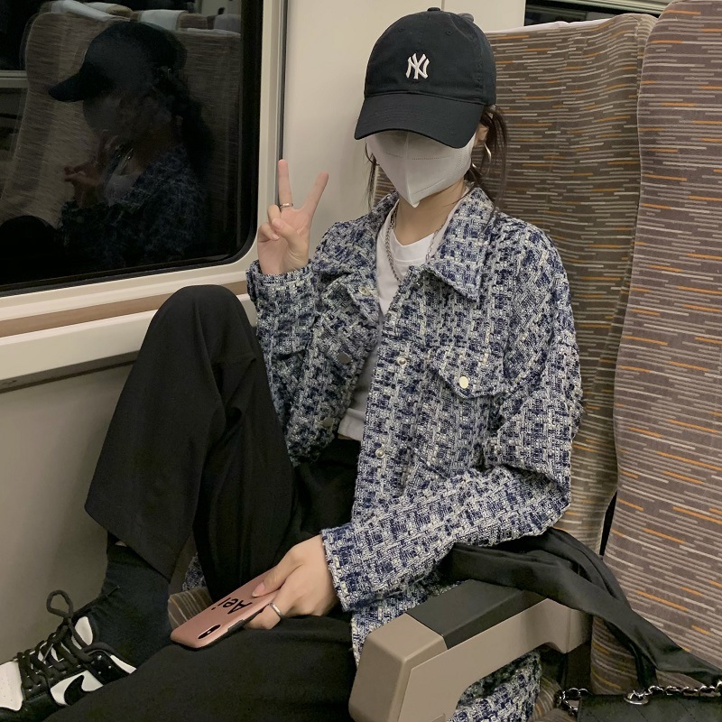 2022春秋新款中长款小香风设计感小众女装外套女薄款感上衣潮ins详情10