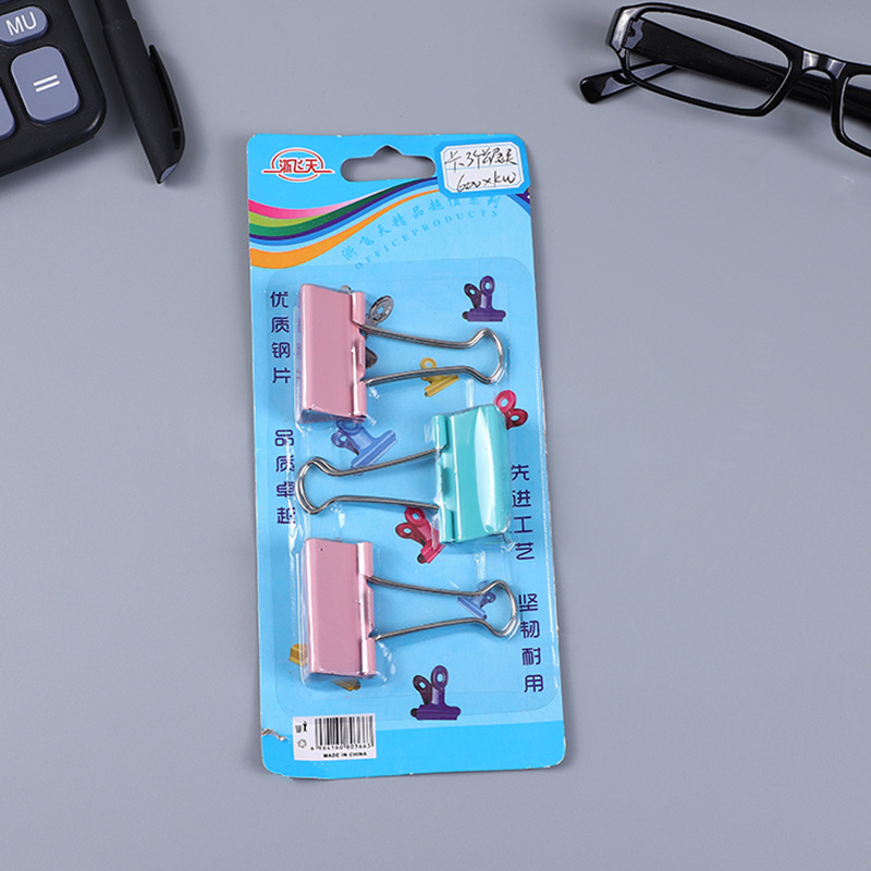 Office supplies: Color long-tail clips, dovetail clips, 2, 3, 5, 6, 10 card combinations, two-yuan store pic 6