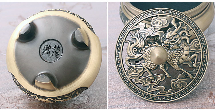 三足铜香炉纯铜沉檀香炉家用茶道香薰炉仿古盘香炉禅意熏香炉详情37