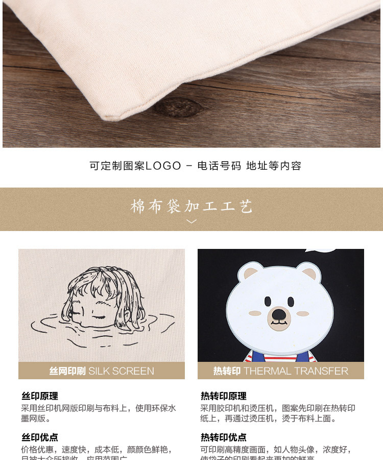 现货手提涤棉帆布袋定制广告购物棉布袋定做学生单肩帆布包印logo详情11