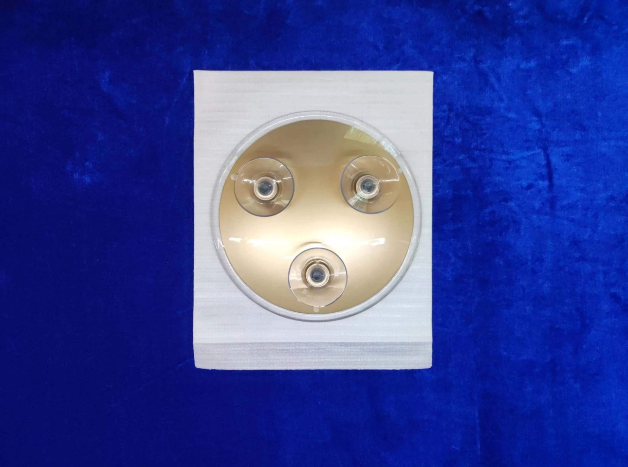 Factory direct supply three-suction φ162mm* 10/15/20x nail-free, convenient, cute, high-sided magnifying makeup mirror pic 3