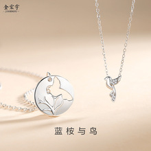 兔子项链女纯银原创小众设计国潮森系吊坠月光石本命年兔年毛衣链详情35