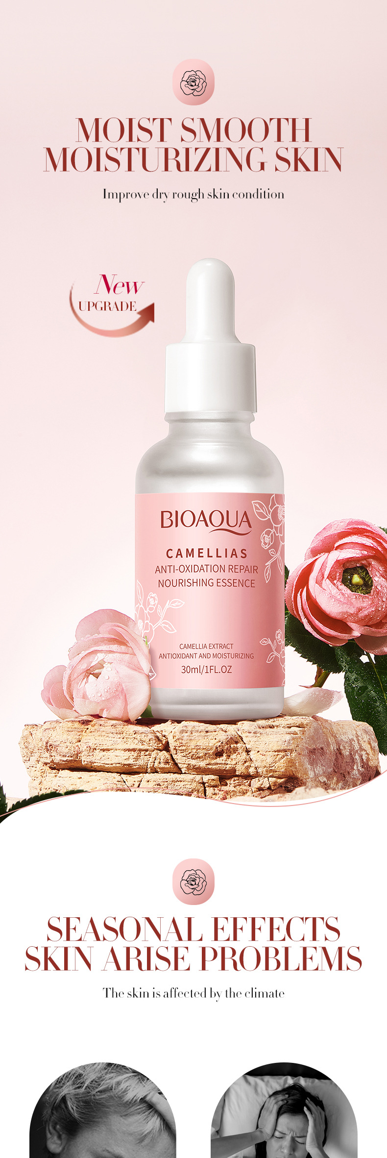Cross-border BIOAOUA Camellia Antioxidant Nourishing Essence Hydrating, Moisturizing and hydrating Skin Repair Essence Essence pic 1