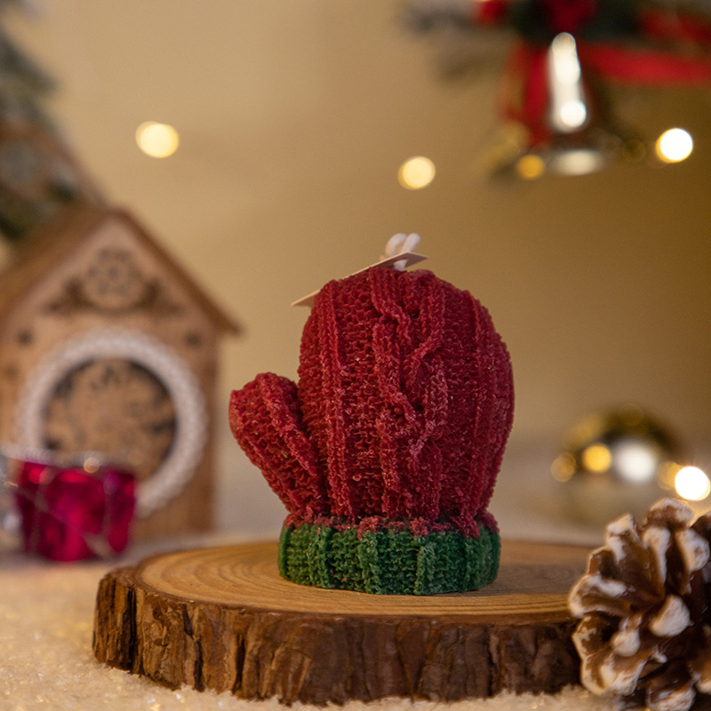 圣诞手套香薰蜡烛伴手礼ins创意家居摆饰套装拍摄道具节日礼品详情11