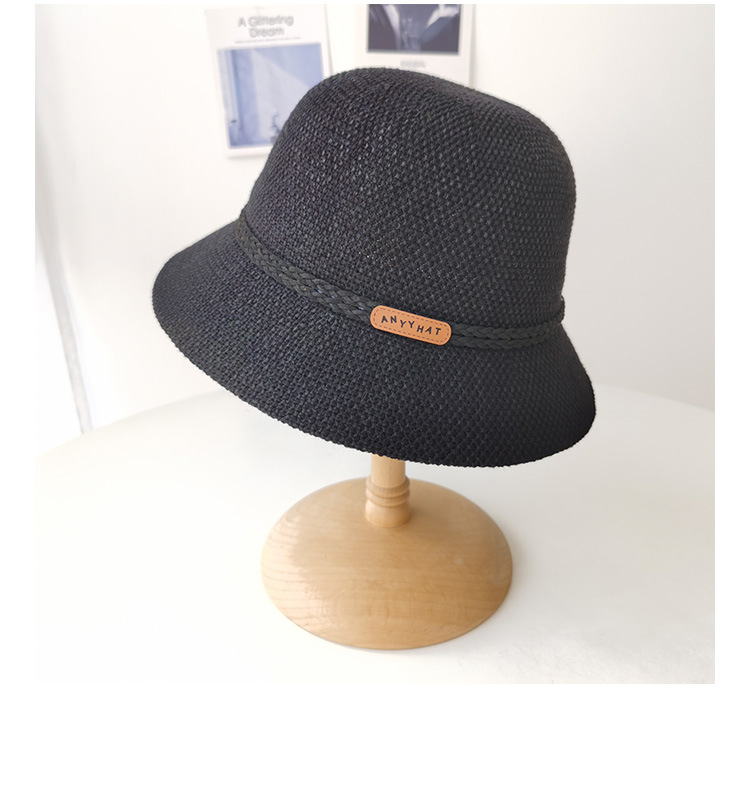 麻花装饰透气渔夫帽子女春夏天百搭遮阳盆帽日系休闲旅游圆顶礼帽详情19