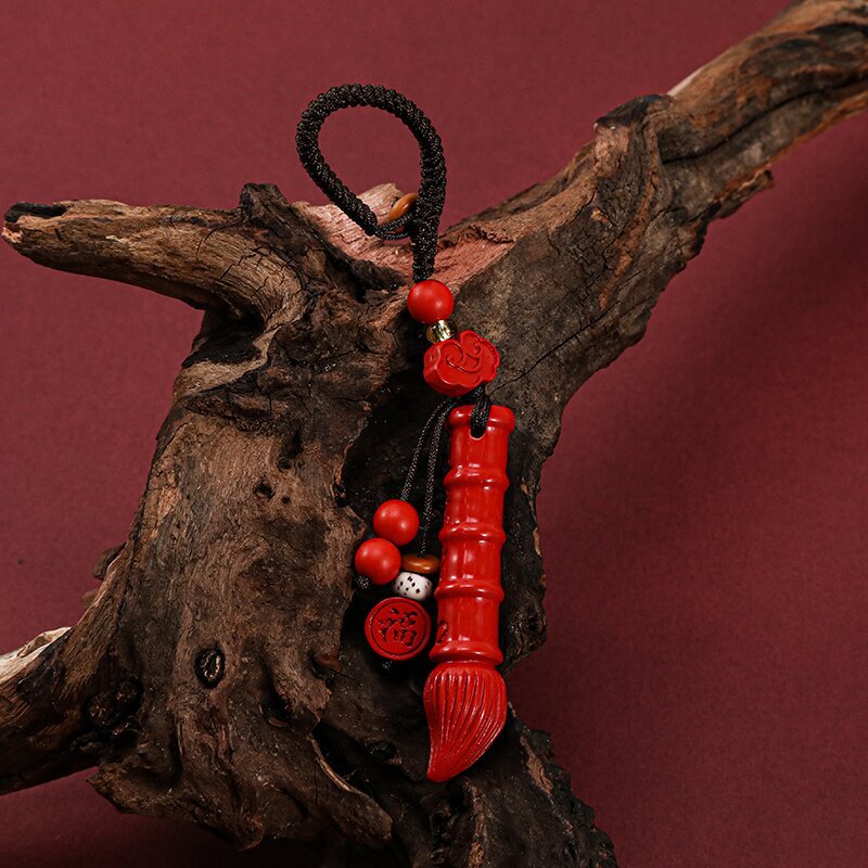 批发原矿朱砂 高含量紫金砂文昌笔金榜题名学生挂件包挂钥匙扣详情1