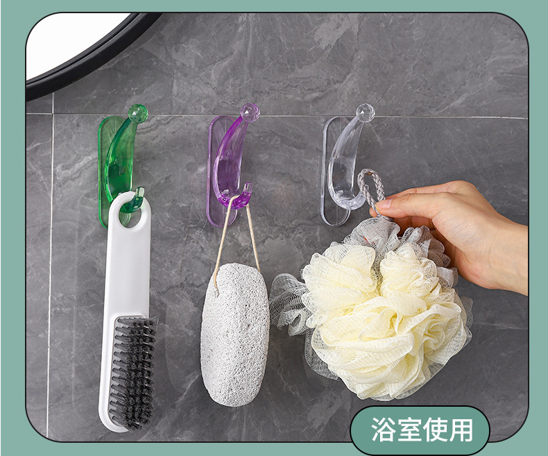 源头厂家新款月亮挂钩多用途门后挂钩粘钩无痕贴免打孔月亮粘钩批详情10