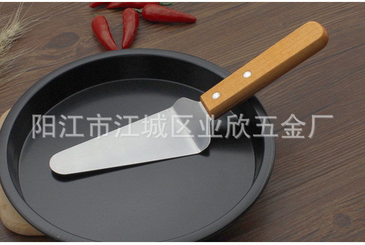 Yangjiang factory has 420 stainless steel mirror-finished triangular spatulas, pizza spatulas, baking tools and cake spatulas in stock pic 19