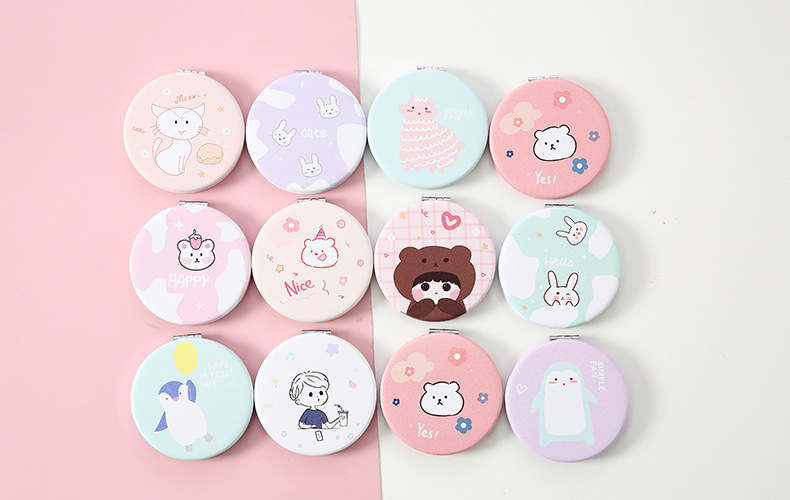 创意折叠小镜子随身携带卡通化妆镜抖音网红小姐姐便携旅游小镜子详情25