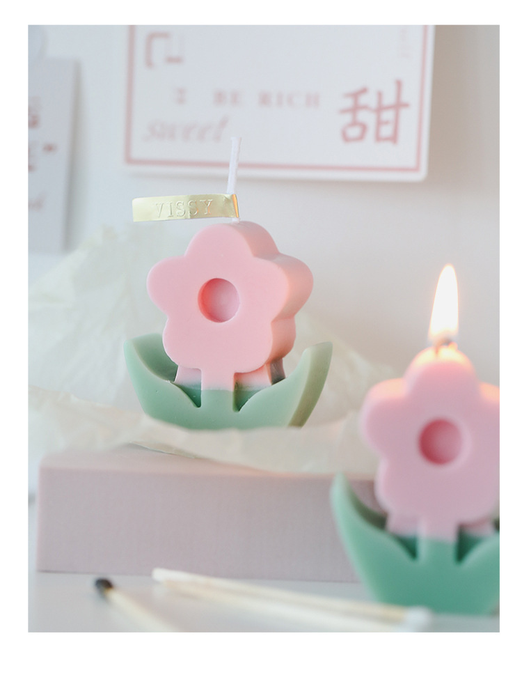 Flower scented candles Creative home decoration flower candles Scented candles electronic candles candles pic 5