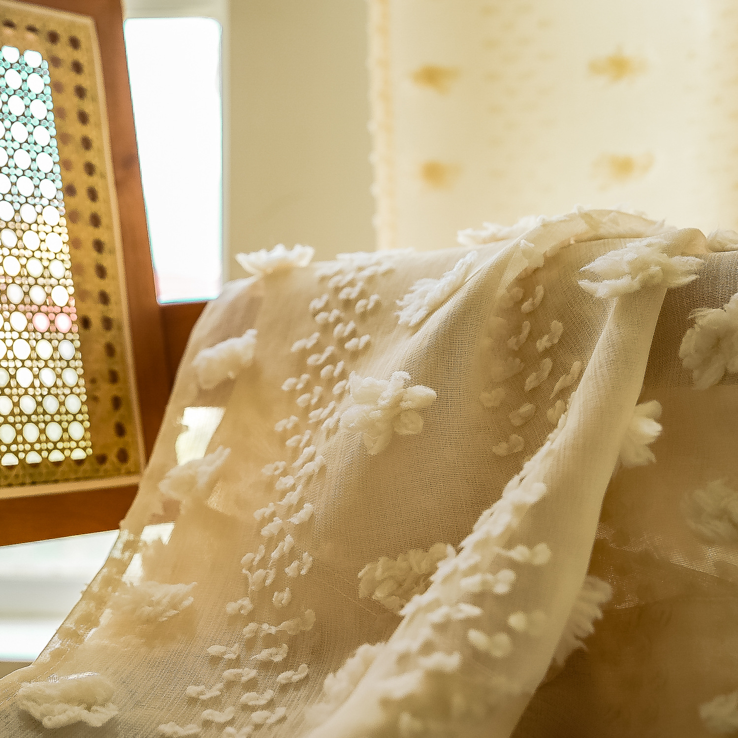 Cross-border best-selling Instagram influencer finished yellow niche light and thin window screen for living rooms and bedrooms. Manufacturer pic 8