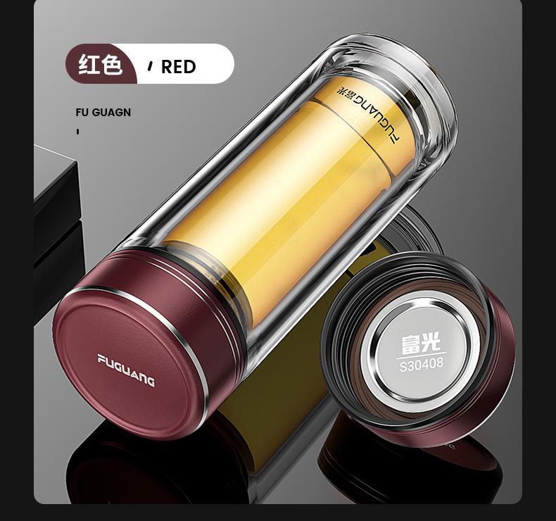 富光双层玻璃杯泡茶杯防爆水杯子耐高温隔热个人专用保温男女杯子详情43