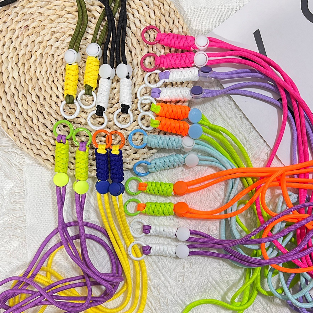 手机挂绳多巴胺色手腕带彩色编织手绳汽车钥匙手机壳防丢短绳挂件详情2
