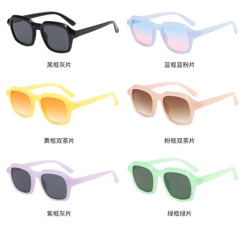 跨境 新款店长热推复古太阳镜 欧美时尚多边形黑色墨镜女太阳眼镜详情6