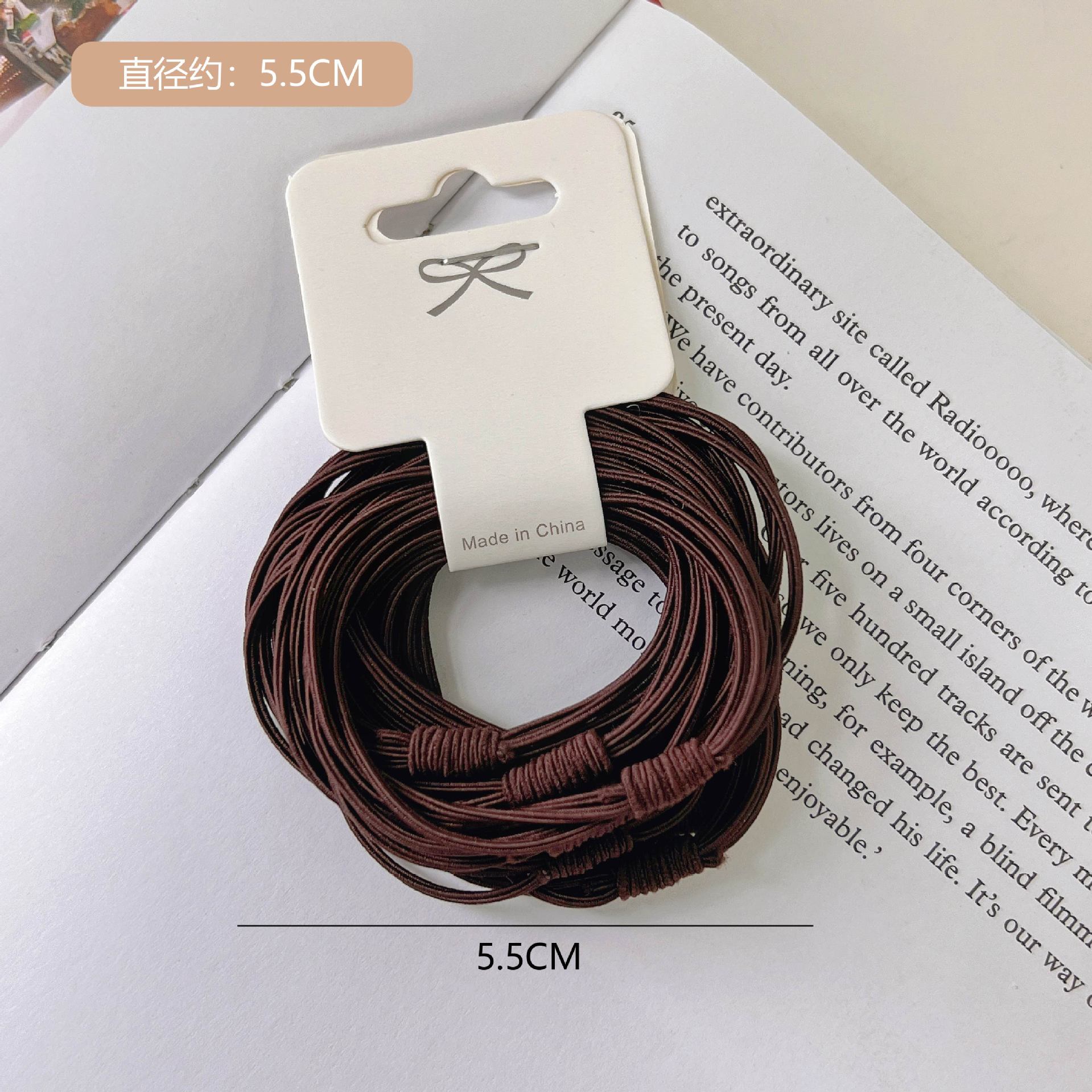 Korean version hair tie, popular online, high-elasticity adult hair tie, multi-strand hair band, basic, versatile, simple hair accessory, leather band pic 56