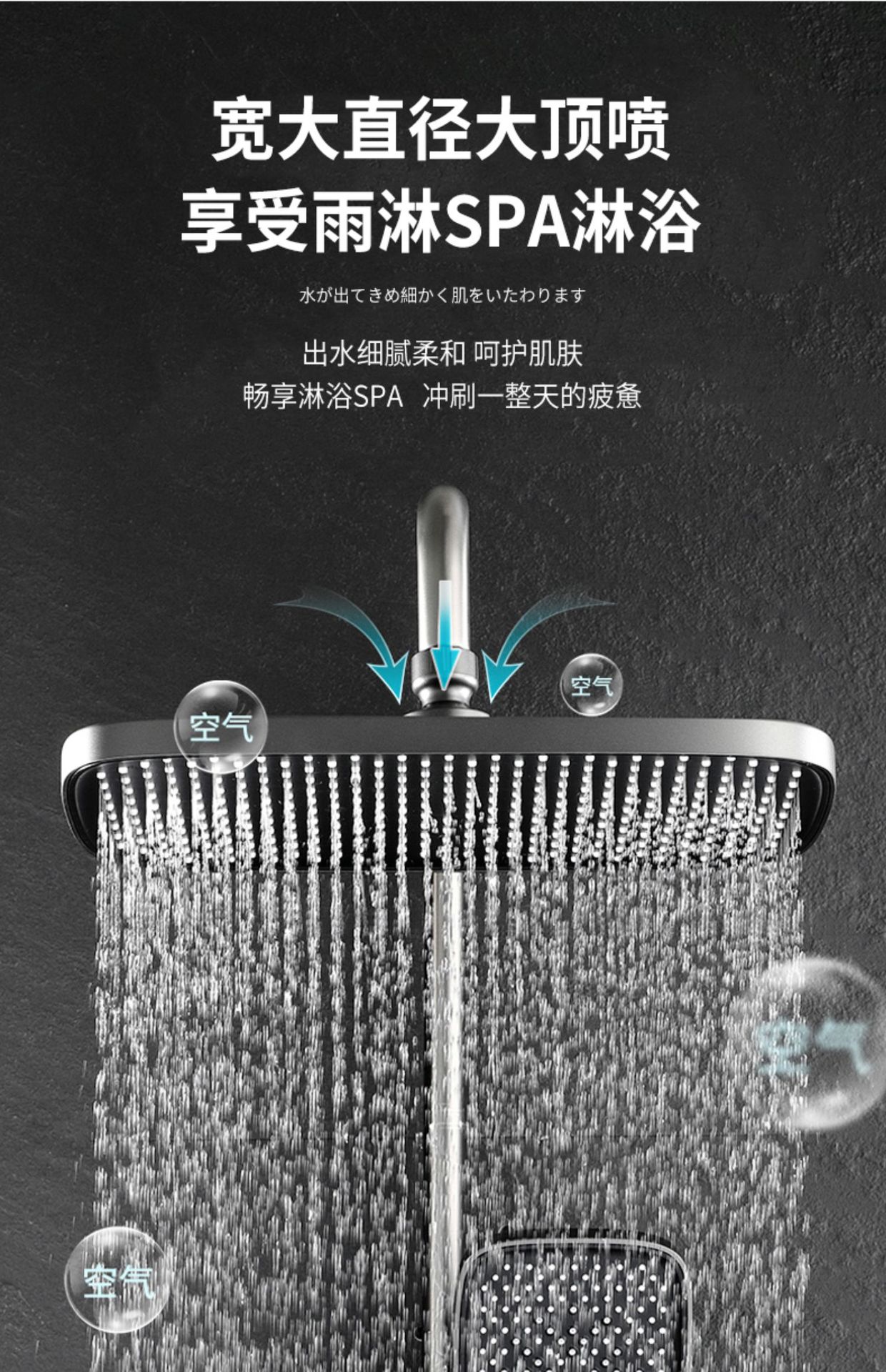 Wholesale of complete sets of household shower heads with constant temperature digital display, white all-copper piano shower heads for bathrooms, showers and sanitary ware pic 11