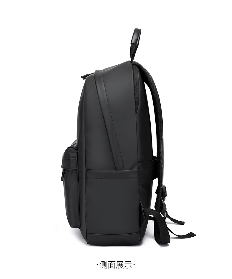 新款时尚潮流双肩包黑色大学生书包休闲大容量男士旅行电脑背包详情23