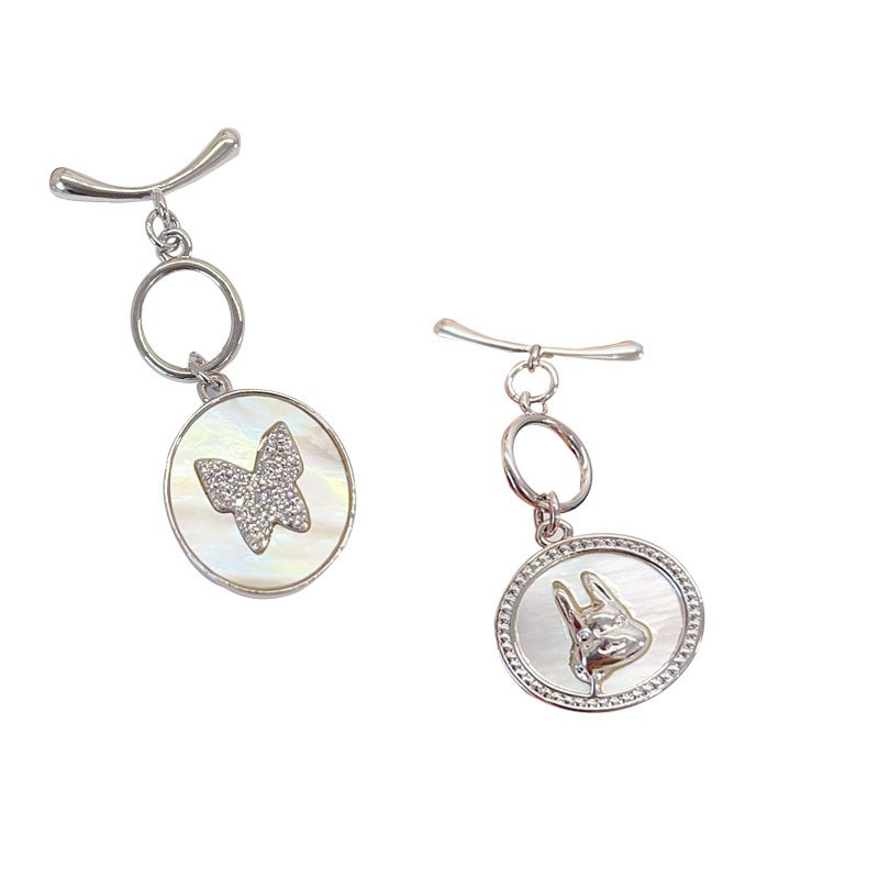 DIY accessories: White and gold butterfly and rabbit style curved ot buckle bracelet, necklace button, handmade diy accessories pic 13