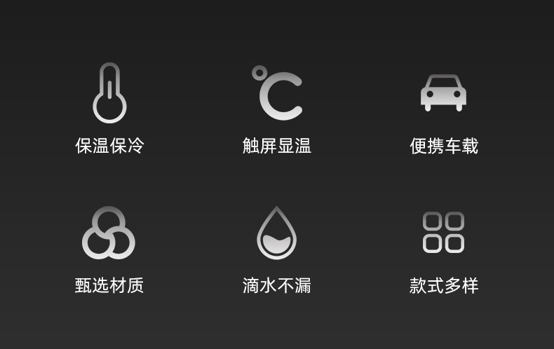 不锈钢保温杯智能测温水杯温度显示商务直杯子礼品杯批发可定LOGO详情2