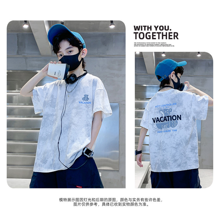 男童短袖t恤夏装2024新款男孩夏季半袖体恤上衣服大童痞帅儿童装详情15