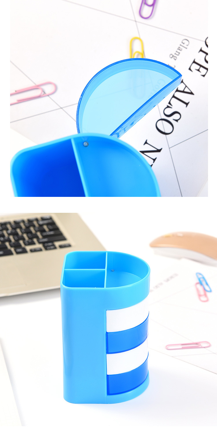 Wholesale three-layer multi-compartment rotating pen holder, desktop multi-functional storage box, large-capacity pen barrel, office and study supplies pic 11