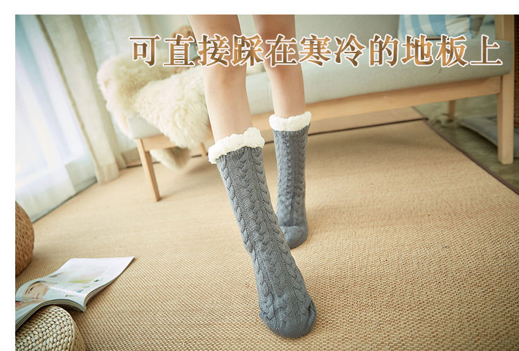 Wholesale floor socks, adult home postpartum socks, leg covers, sleep Christmas snow socks, coral fleece slippers, carpet socks pic 2