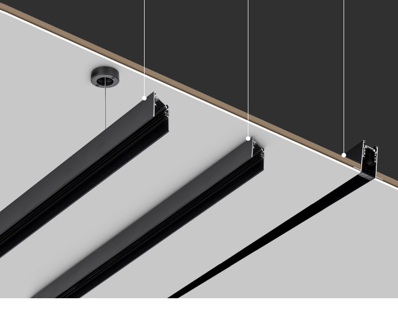 磁吸轨道灯48V无主灯家用嵌入式暗装明装智能客厅照明可做白色详情5