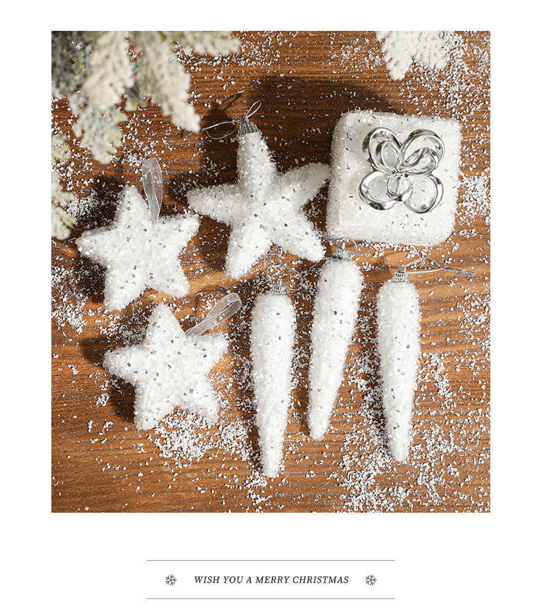 Simple Nordic-style Christmas gift package for foreign trade, white foam dowry packaging, ornaments, pendants, colored Christmas tree pendants, gifts pic 13