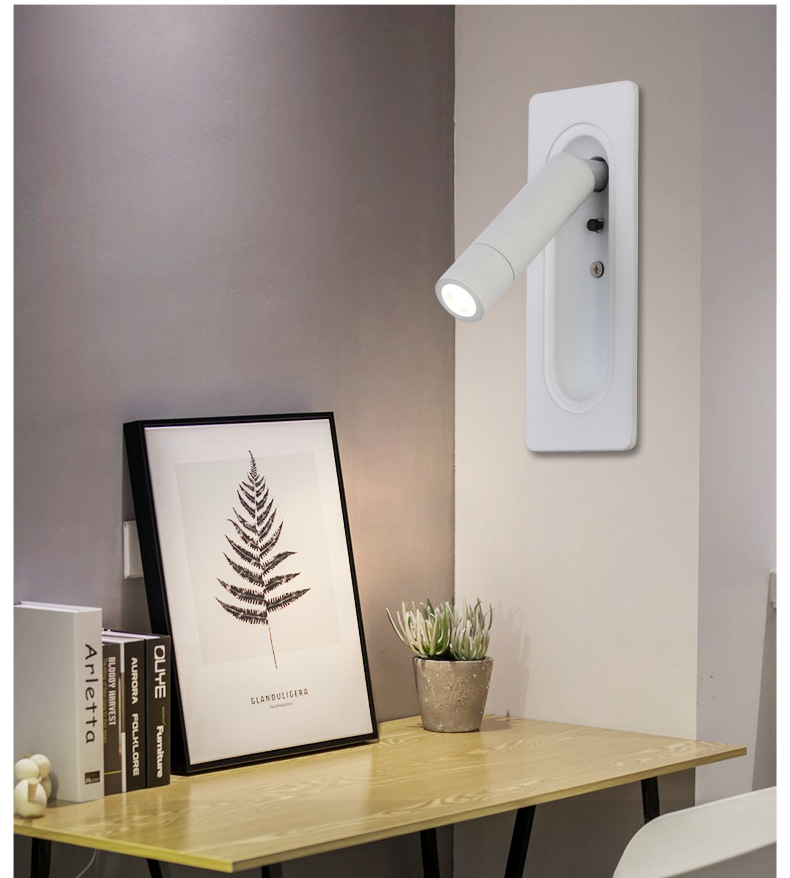 Built-in hotel bedside wall lamp, Vienna built-in magnetic reading lamp, all-season high-end wall lamp, Atour new style pic 18