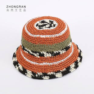 Summer beach hat for women wearing straw hats, Japanese fashion, trendy paper hat, casual monofilament, perforated, breathable and versatile woven straw hat pic 9