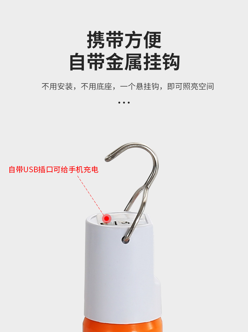 LED coin light, emergency light, prosperity copper coin bulb, adjustable Angle, household street stall E27 screw-type bulb, charging pic 6