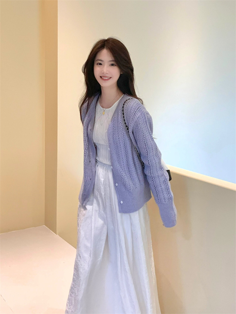 【 Ruida 】 Early Spring 2024 Spring New high-end white dress, cut-out dress, French-style long dress pic 9