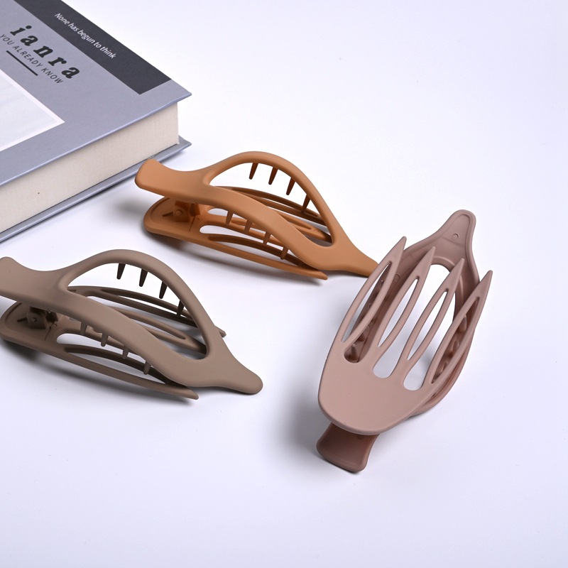 Large oval duckbill hairpin, matte scratch-off hairpin, high-end hairpin, shark clip at the back of the head, straight hairpin accessory pic 18